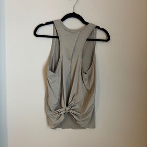 Lululemon All Tied Up Tank Light Sage Green Open Back Tie Yoga Workout Top Size